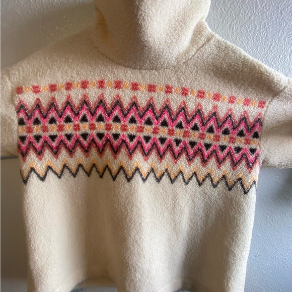 LOFT Women’s Sherpa Cozy Cowl Neck Aztec Design Sweater Size XL - Picture 2 of 5